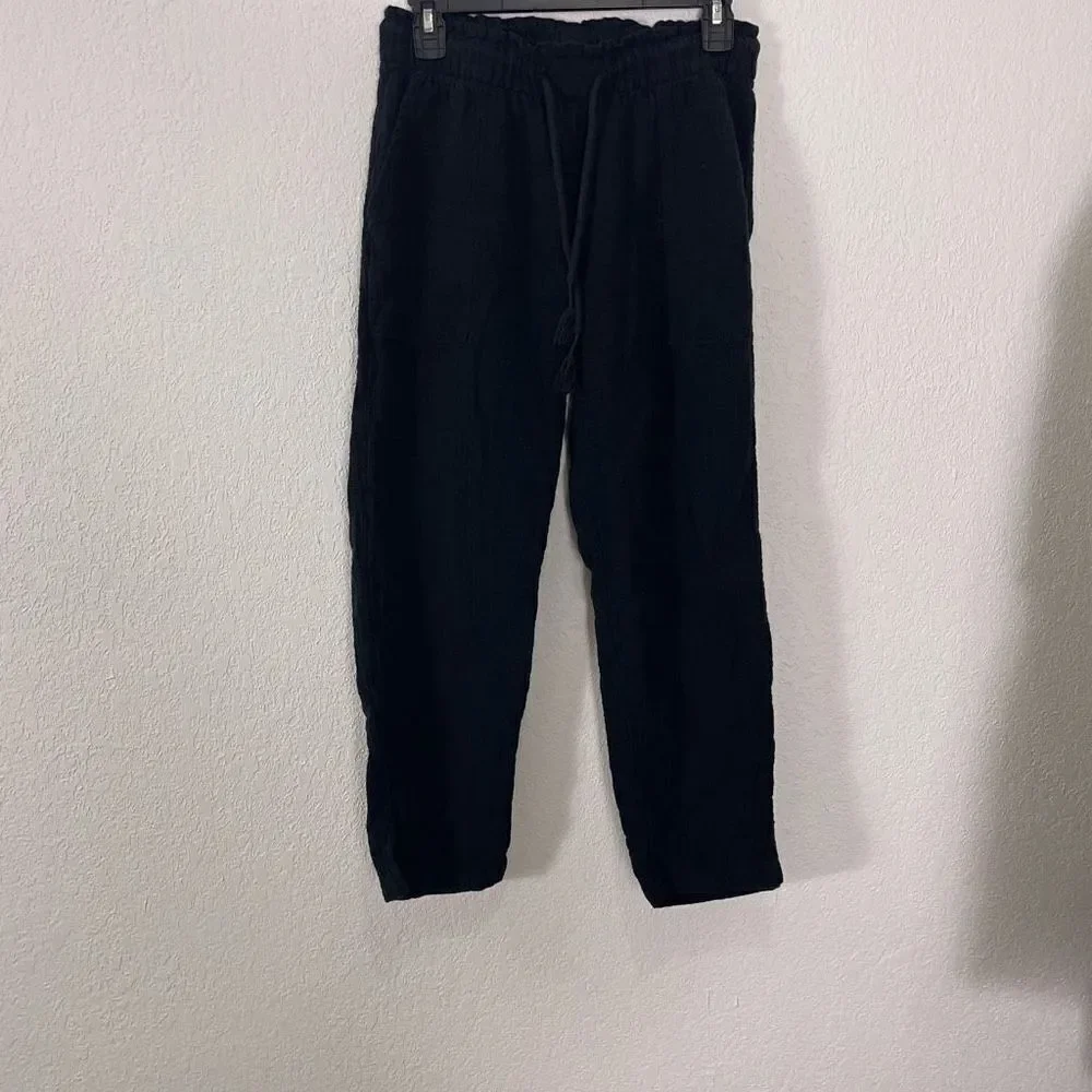 Madewell Black Soft Straight Leg Pull On Pants‎ XS